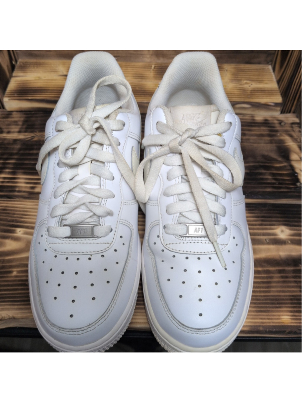Nike Air Force 1 '07 Low Womens Size 8 White Athletic Lifestyle Shoes Sneakers - Picture 5 of 10